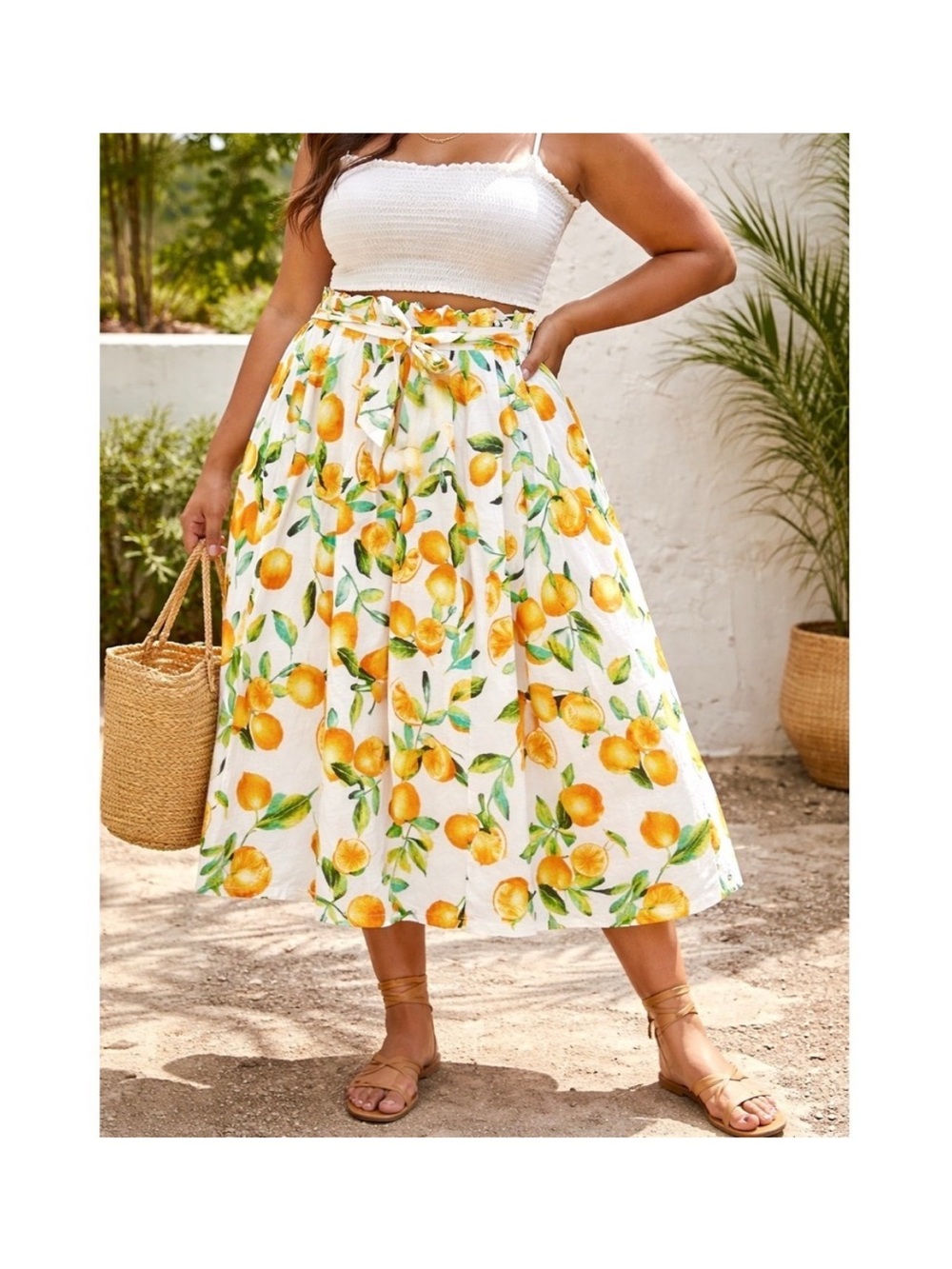 EUC Her Destiny Maxi Skirt with elastic waist and sash tie sz 2X